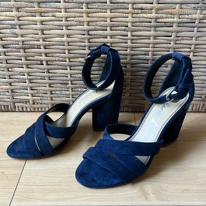 Nolan Block Heel Suede Sandals